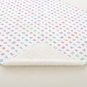 Couverture Sherpa Sweet Baby Alphabet ABCs Rich Warm Colors (3/4)