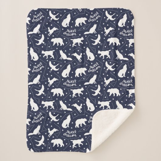 Couverture Sherpa Sweet Dreams | Constellations Star (Devant)