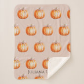 Couverture Sherpa Sweet Little Pumpkin Personalized Name (Devant)