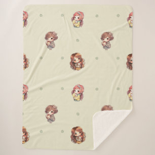 Couverture Sherpa Sweet Maman Et Bébé Blanket Sherpa