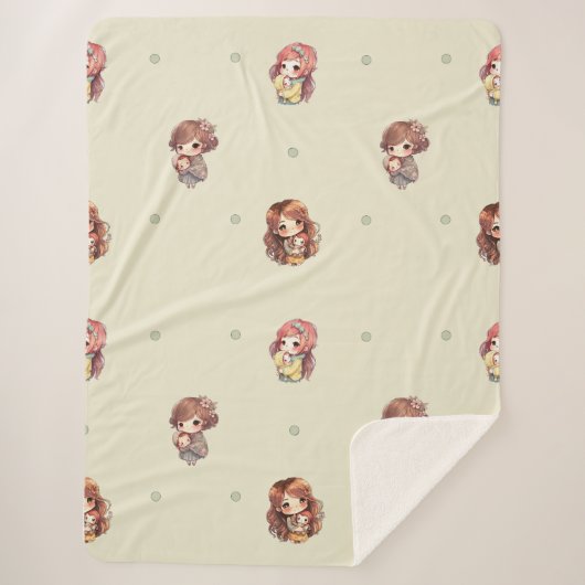 Couverture Sherpa Sweet Maman Et Bébé Blanket Sherpa (Devant)