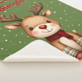 Couverture Sherpa Sweet Reindeer Pair in Holiday Snowfall (3/4)