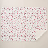 Couverture Sherpa Sweet Simple Tulip Motif rose - Toutes les directi (Devant (Horizontal))