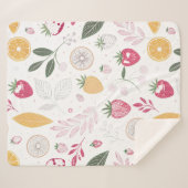 Couverture Sherpa Sweet Strawberries Sherpa Blanket – Medium (Devant (Horizontal))