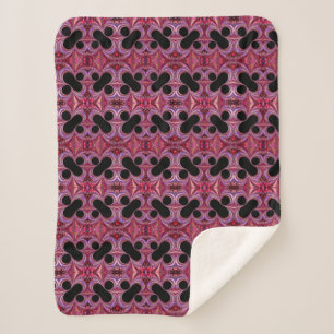 Couverture Sherpa Symbole Abstrait en pourcentage coloré Motif fract