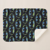 Couverture Sherpa Symbole Batman Électrique (Devant (Horizontal))