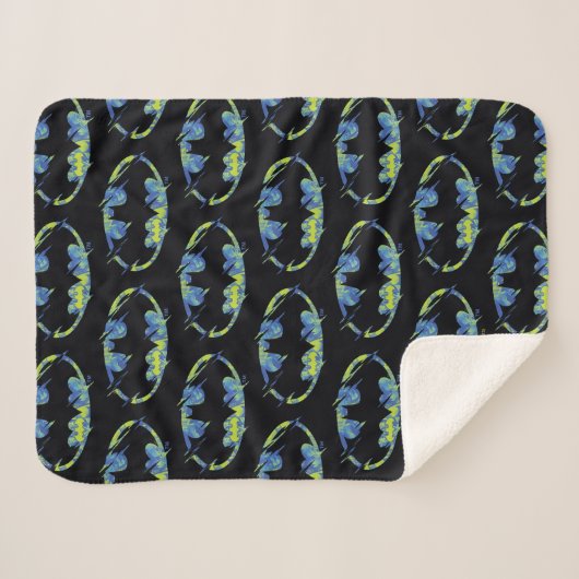 Couverture Sherpa Symbole Batman Électrique (Devant (Horizontal))