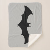 Couverture Sherpa Symbole Batman | Logo Simple Bat Silhouette (Devant)