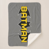 Couverture Sherpa Symbole Batman | Nom Logo jaune et noir (Devant)