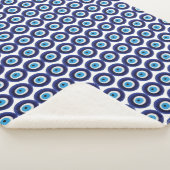 Couverture Sherpa Symbole bleu de perle d'amulette mauvaise de (3/4)