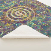 Couverture Sherpa Symbole de Choku Rei d'or et préceptes de Reiki (3/4)