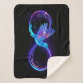 Couverture Sherpa Symbole de Neon Infinity par Glowing Hummingbird (Devant)