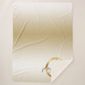 Couverture Sherpa Symbole de paix Gold Inspirational (Devant)