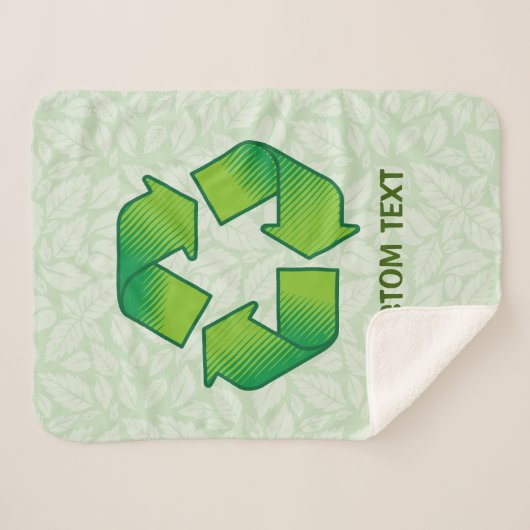 Couverture Sherpa Symbole de recyclage (Devant (Horizontal))