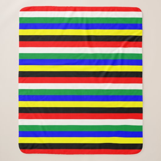 Couverture Sherpa Symbole des lignes du drapeau sud-africain (Devant)