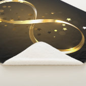 Couverture Sherpa Symbole d'infini doré (3/4)