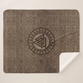 Couverture Sherpa Symbole et runes de Valknut sur le motif celtique (Devant (Horizontal))