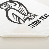 Couverture Sherpa Symbole hibou noir (3/4)