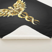 Couverture Sherpa Symbole Polygonal Or Caduceus (3/4)