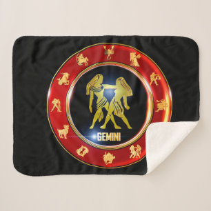 Couverture Sherpa SYMBOLE Zodiaque Gemini Astrologie