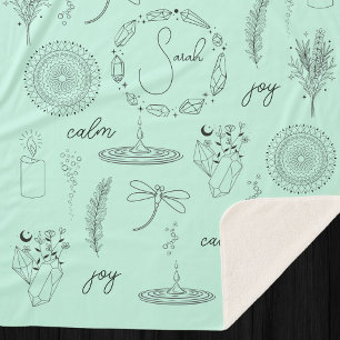 Couverture Sherpa Symboles apaisants, bien-être