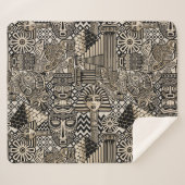 Couverture Sherpa Symboles historiques anciens Style de tatouage (Devant (Horizontal))