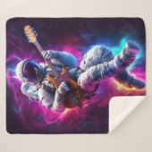 Couverture Sherpa Symphonie du vide | Astronaute de Neon Cyberpunk (Devant (Horizontal))