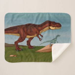 Couverture Sherpa T-Rex et Velociraptor
