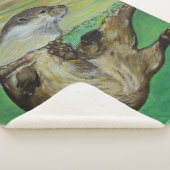 Couverture Sherpa Tableau de la loutre de rivière joueuse (3/4)