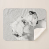 Couverture Sherpa Tableau Dogo Argentino - Art Chien original (Devant (Horizontal))