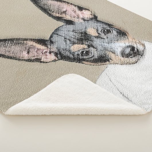 Couverture Sherpa Tableau Rat Terrier - Cute Original Chien Art (3/4)
