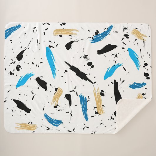 Couverture Sherpa Tache de peinture (Devant (Horizontal))
