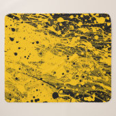 Couverture Sherpa Taches de peinture noire et jaune (Devant (Horizontal))