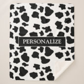 Couverture Sherpa Taches de vache blanches et noires sur mesure Taur (Devant)