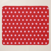 Couverture Sherpa Taches roses sur fond rouge (Devant (Horizontal))