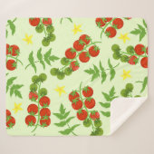 Couverture Sherpa Tango de tomate : Impression végétale Vintage (Devant (Horizontal))