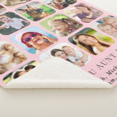 Couverture Sherpa Tante 16 Photo Collage rose (3/4)