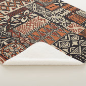 Couverture Sherpa Tapa hawaïen : Patchwork tribal (3/4)