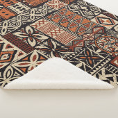 Couverture Sherpa Tapa tissu tribal de style hawaïen abstrait patchw (3/4)