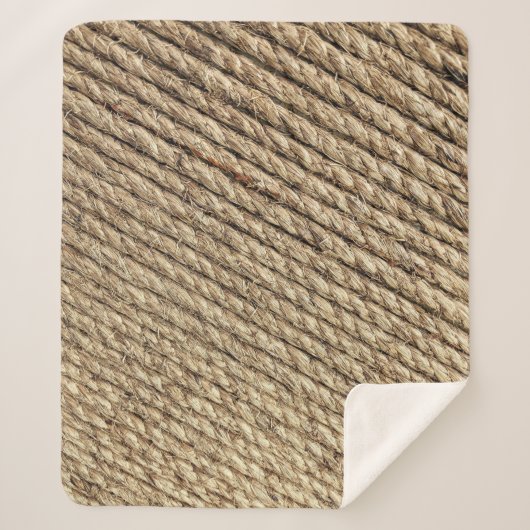 Couverture Sherpa Tapis en osier Brown (Devant)