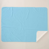 Couverture Sherpa Tapis en tissu bleu clair (Devant (Horizontal))