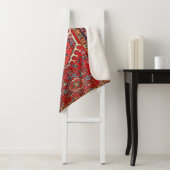 Couverture Sherpa Tapis persan turc oriental antique (En situation)