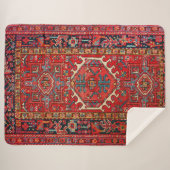 Couverture Sherpa Tapis persan turc oriental antique (Devant (Horizontal))