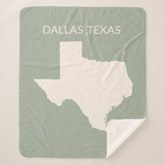 Couverture Sherpa Tapis Sherpa décoration maison carte du Texas (Devant)