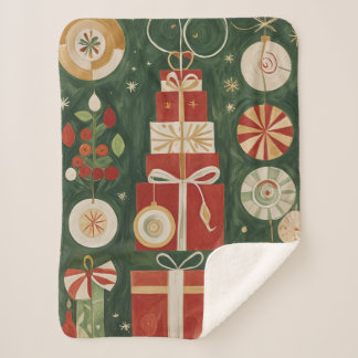 Couverture Sherpa Tapisserie Abstraite à marée haute