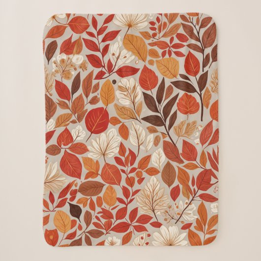 Couverture Sherpa Tapisserie d'automne (Devant)