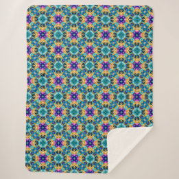 Couverture Sherpa Tapisserie Fleurie Aurore