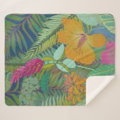Couverture Sherpa Tapisserie tropicale II (Devant (Horizontal))