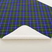 Couverture Sherpa tartan bleu vert Macneil de Barra (3/4)