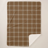 Couverture Sherpa Tartan Brown (Devant)